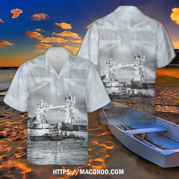 Royal Navy Hms Cardiff (d58) Hawaiian Shirt