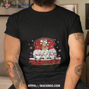 san francisco 49ers football gnomes christmas 2023 shirt tshirt