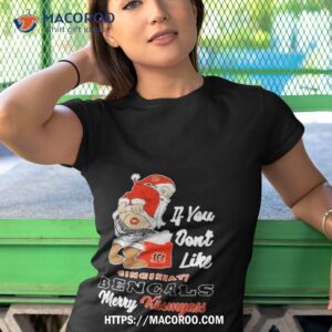 santa butt if you don t like cincinnati bengals merry kissmyass christmas shirt tshirt 1