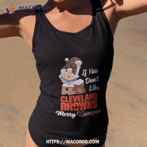 Santa Butt If You Don’t Like Cleveland Browns Merry Kissmyass Christmas Shirt
