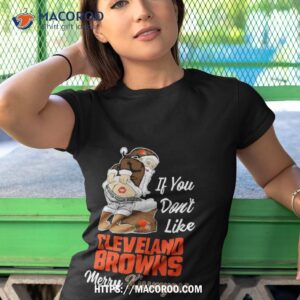 Santa Butt If You Don’t Like Cleveland Browns Merry Kissmyass Christmas Shirt