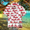 Santa Claus Christmas Seamless Pattern Aloha Hawaiian Shirt