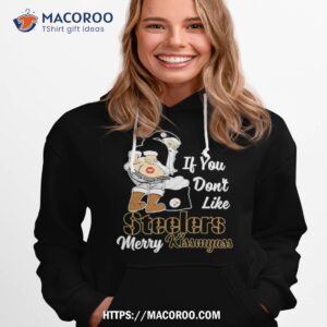 santa claus if you don t like pittsburgh steelers merry kissmyass t shirt hoodie 1