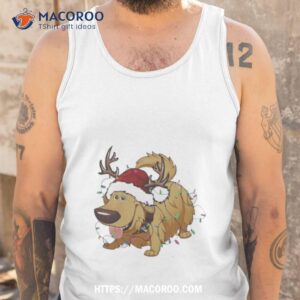 Santa Dug Dog Christmas Lights Shirt 3 santa dug dog christmas lights shirt tank top