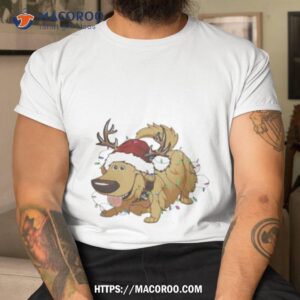 santa dug dog christmas lights shirt tshirt