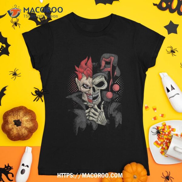 Scary Clown Halloween Gift Skull Shirt