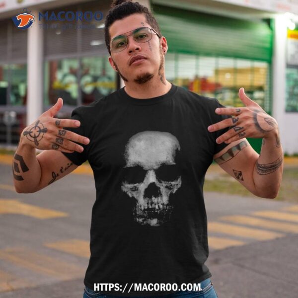 Scary Face Halloween Skull Faded Horror Creepy Spooky Shirt