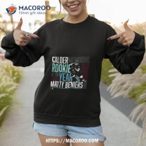 seattle kraken matty beniers 2023 calder memorial rookie of the 2023 year art shirt sweatshirt 1