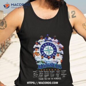 seattle mariners players thank you for the memories signatures shirt tank top 3