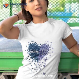 seattle seahawks and washington huskies tiny heart shape 2023 shirt tshirt 1