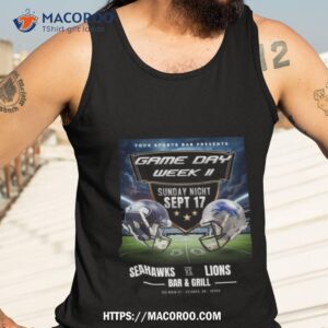 seattle seahawks vs detroit lions game day week ii 2023 shirt tank top 3