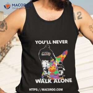 seattle seahawks you ll never walk alone dad and son autism shirt tank top 3