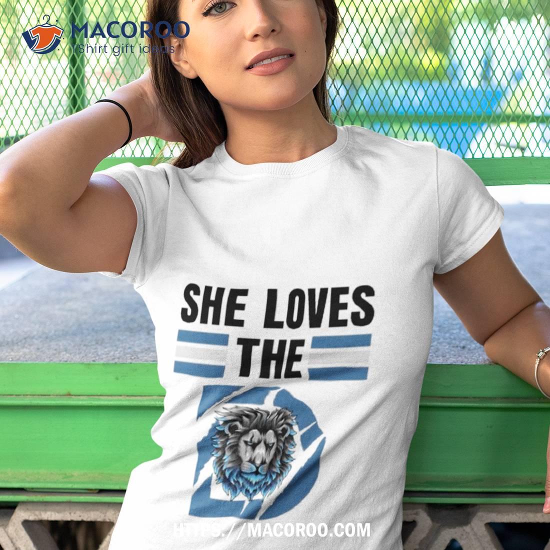 She Loves The Detroit Lions 2023 Men's T Shirt