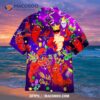 Shrimp Mardi Gras Funny Crawfish Red And Violet Aloha Hawaiian Shirt
