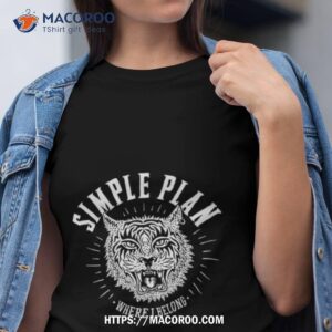 simple plan where i belong tiger shirt tshirt