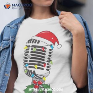 Singer Mic Microphone Christmas Tree Shirt