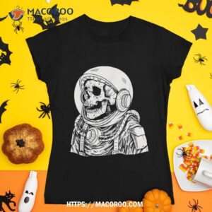 Skeleton Astronaut Lazy Halloween Costume Skull Space-man Shirt