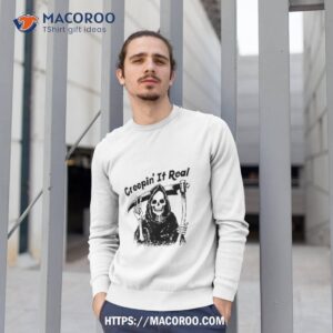 Skeleton Creepin’ It Real Halloween Shirt 2 skeleton creepin it real halloween shirt sweatshirt 1