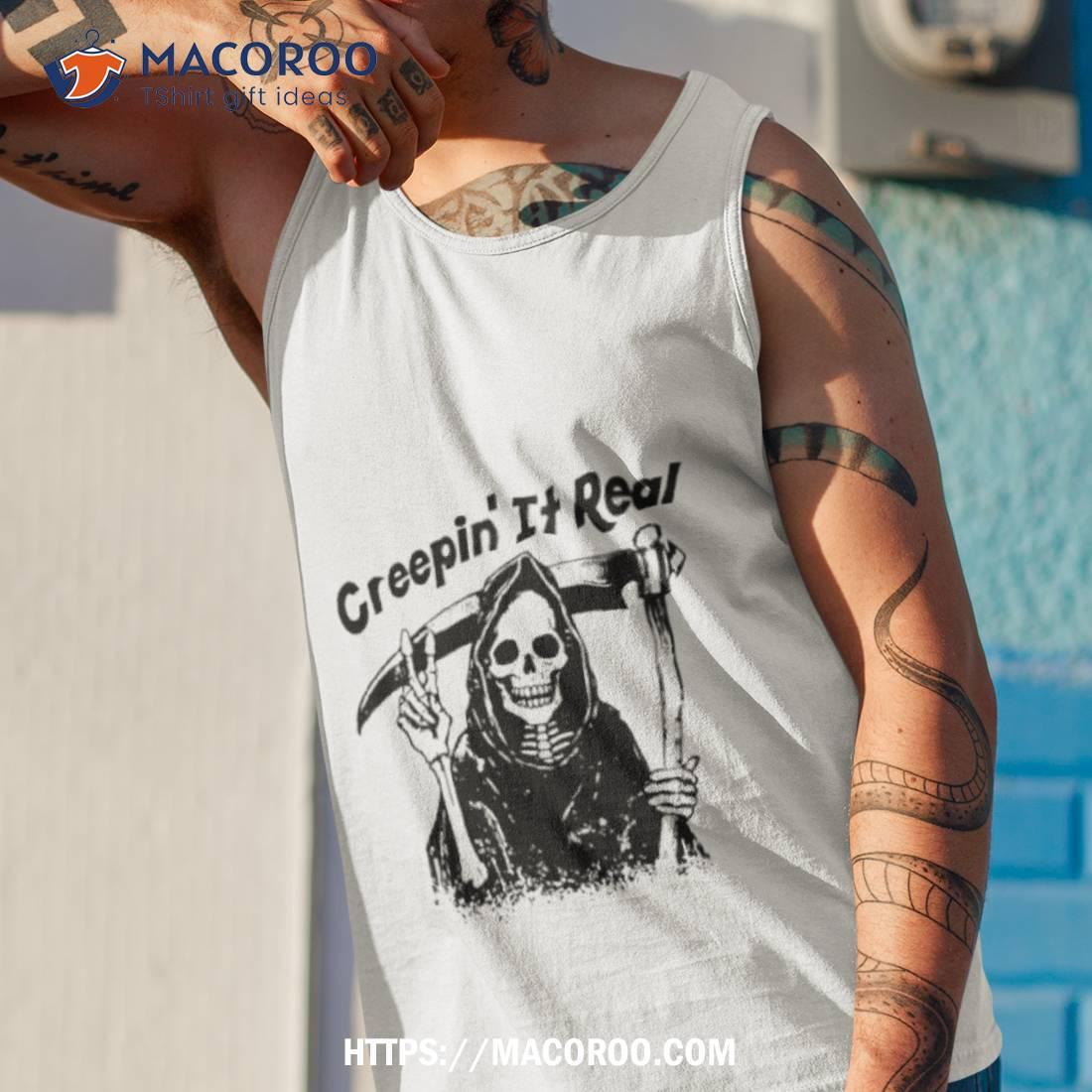 Skeleton Creepin’ It Real Halloween Shirt Skeleton Creepin’ It Real Halloween Shirt