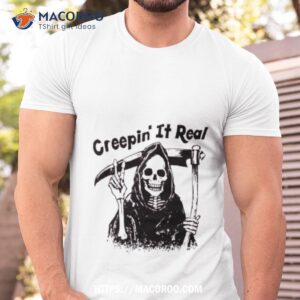 Skeleton Creepin’ It Real Halloween Shirt