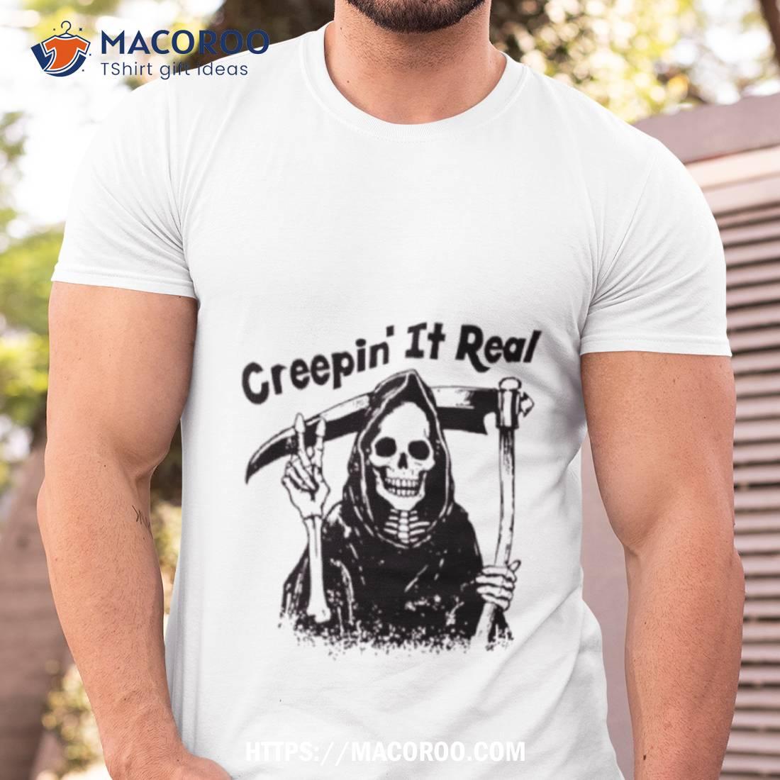 Skeleton Creepin’ It Real Halloween Shirt Skeleton Creepin’ It Real Halloween Shirt