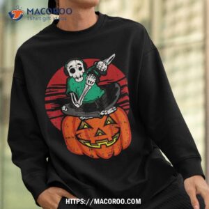 skeleton gamer lazy halloween costume skull pumpkin gaming shirt sweatshirt