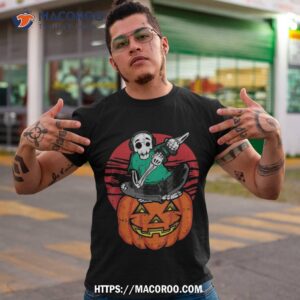 skeleton gamer lazy halloween costume skull pumpkin gaming shirt tshirt