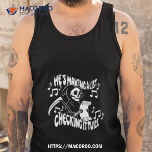 skeleton making a lisshirt tank top