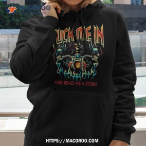 skeleton tuck me in and read me a story biker shirt hoodie 2
