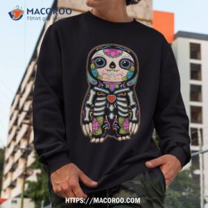 sloth sugar skull mexico calavera dia de los muertos shirt sweatshirt