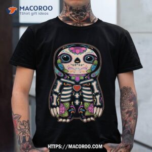 Sloth Sugar Skull Mexico Calavera Dia De Los Muertos Shirt