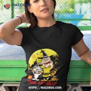 snoopy and charlie trick or treat happy halloween 2023 shirt tshirt 1