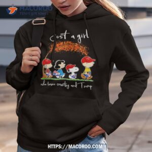Snoopy And Peanut Just A Girl Who Loves Country And Donald Trump Shirt