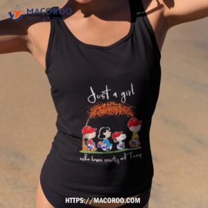 snoopy and peanut just a girl who loves country and donald trump shirt tank top 2