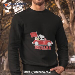 snoopy and woodstock drive car indiana shirt sweatshirt