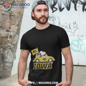 snoopy and woodstock drive car iowa shirt tshirt 3