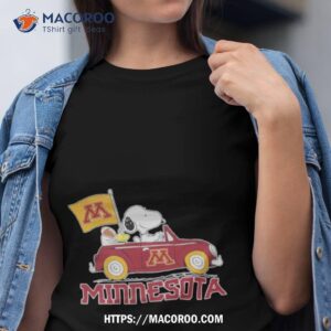 Snoopy And Woodstock Drive Car Minnesota Shirt
