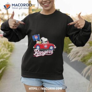 snoopy and woodstock drive car rangers shirt sweatshirt