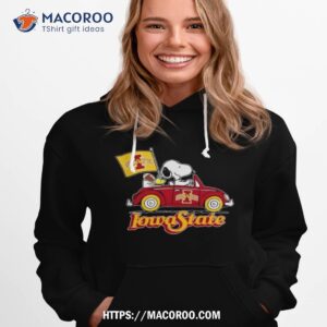 snoopy and woodstock driver car iowa state cyclones 2023 shirt hoodie 1