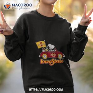 snoopy and woodstock driver car iowa state cyclones 2023 shirt sweatshirt 2