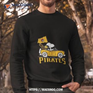 snoopy and woodstock driving car pittsburgh pirates shirt sweatshirt