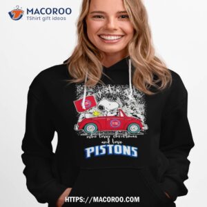 snoopy and woodstock just a girl who loves christmas and love detroit pistons 2023 shirt hoodie 1