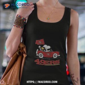 snoopy and woodstock san francisco 49ers driving car 2023 shirt tank top 4