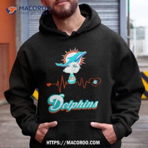 Snoopy Miami Dolphins Heartbeat Shirt