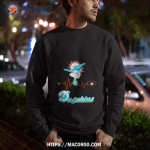 Snoopy Miami Dolphins Heartbeat Shirt 2 snoopy miami dolphins heartbeat shirt sweatshirt