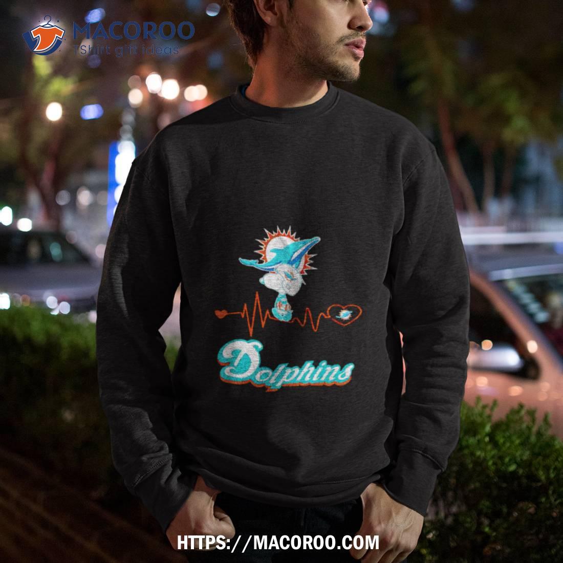 Snoopy Miami Dolphins Logo Heartbeat Shirt - High-Quality Printed Brand