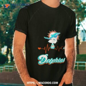Snoopy Miami Dolphins Heartbeat Shirt Snoopy Miami Dolphins Heartbeat Shirt