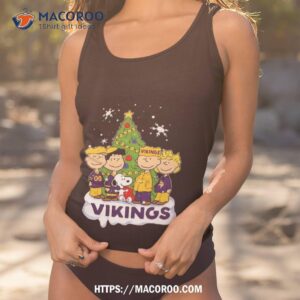 Snoopy The Peanuts Minnesota Vikings Christmas Elf Themed Shirt
