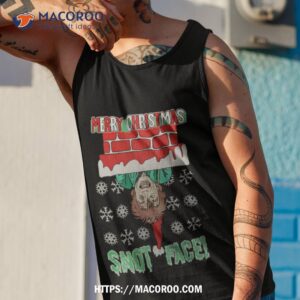snotface merry christmas shirt tank top 1