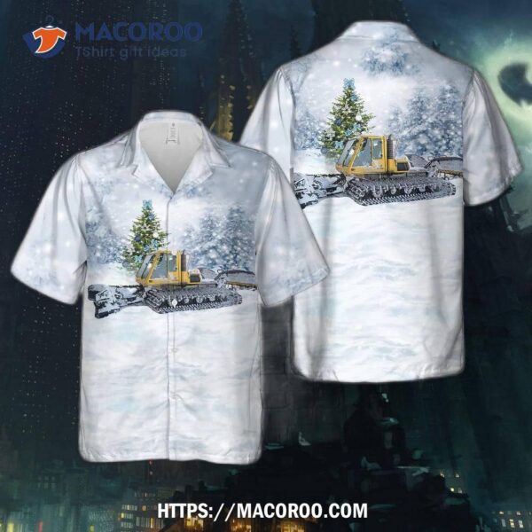 Snowcat Bombardier Br275 Snow Groomer Christmas Hawaiian Shirt
